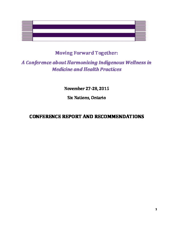 Conference Report and Recommendations – Moving Forward Together – November 2015